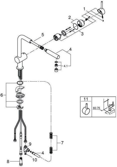 Produktbild Grohe Niederdruckarmatur mit Handbrause Minta chrom glnzend 31397000