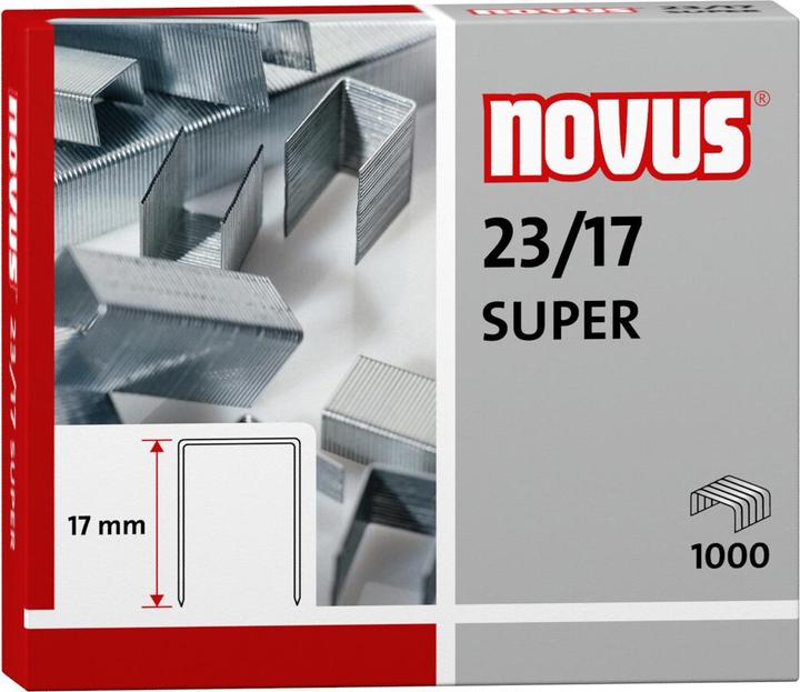 Produktbild Novus Heftklammer Produktverwendung: Blockhefter Typbezeichnung der Heftklammern: 23/17 S (1000 x)