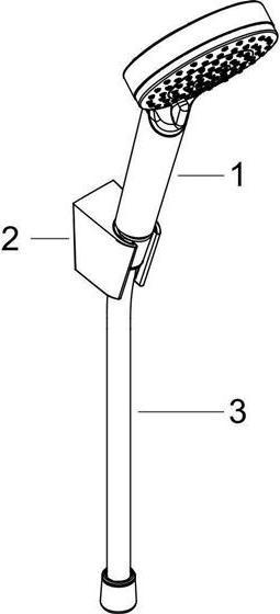 Actual product image hansgrohe Handbrause Set Crometta Vario 26691400 10 cm inkl. Brauseschlauch 125 cm chrom (2 Beam types, 14 l/min)