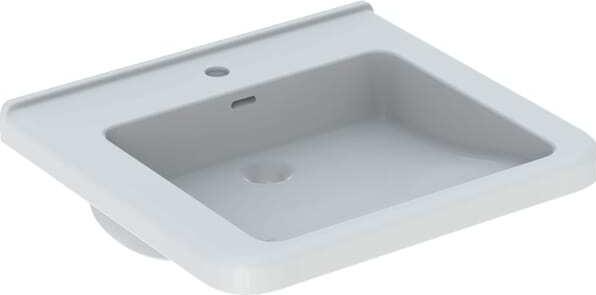 Actual product image Geberit Keramag / Washbasin Renova Comfort Square wheelchair accessible 60 cm white 128660000 (550 mm, 600 mm)