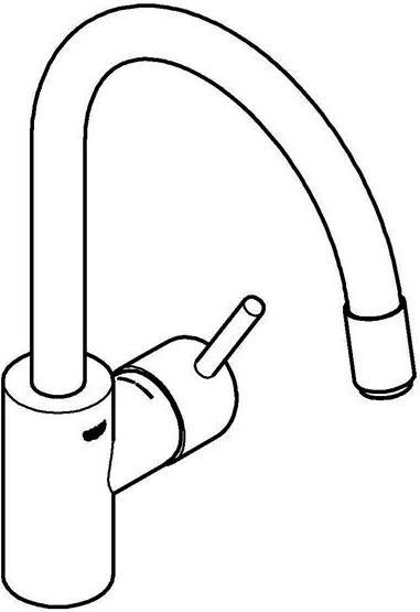 Produktbild Grohe Küchenarmatur mit Einhebelmischer Concetto supersteel matt 32663