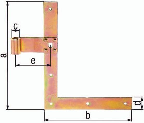 Produktbild Alberts Fensterladen-Winkelband Typ 25 oben, 250 x 200 x 13 mm, Galv. gelb verzinkt