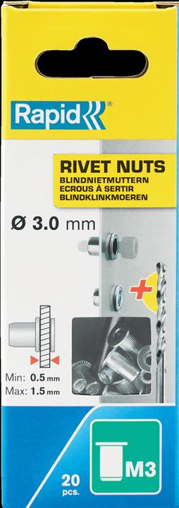 Produktbild Rapid M3 Blindnietmuttern