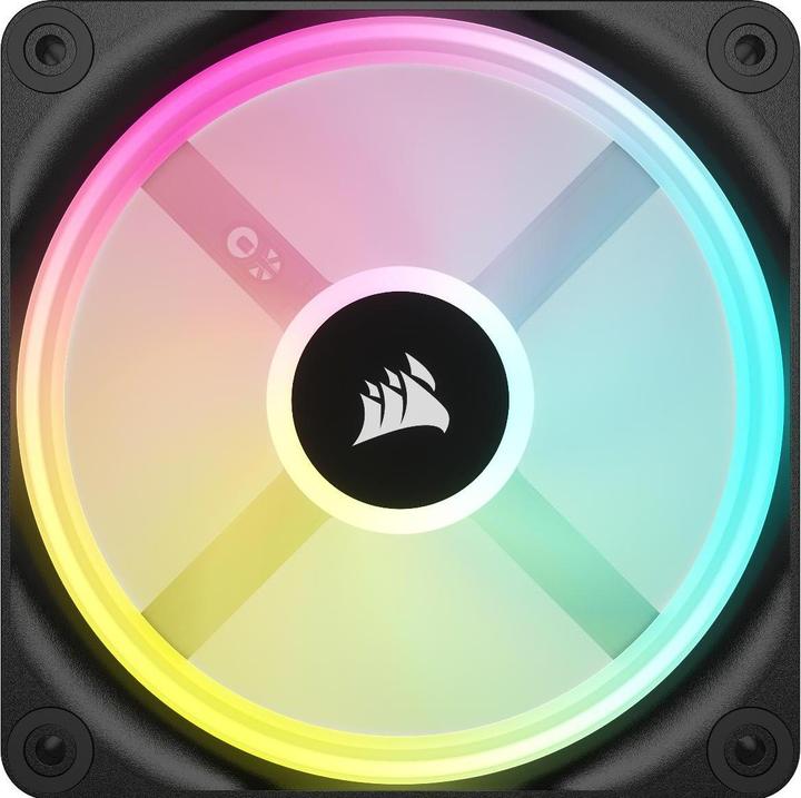 Actual product image Corsair iCUE LINK QX120 RGB 120 mm PWM fan (black, expansion kit) (120 mm, 1 x)