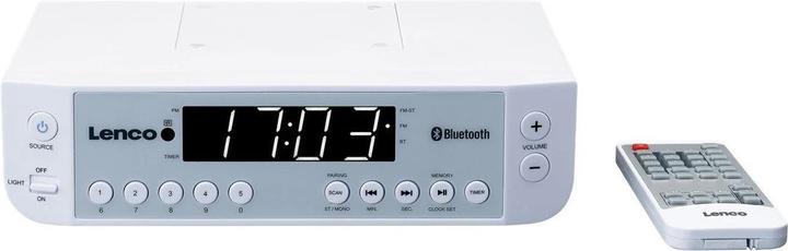 Image du produit Lenco KCR-100 Radio de cuisine FM Bluetooth® Blanc (FM, Bluetooth)