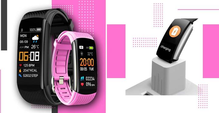 Image du produit Giewont Fit&GO Duo GW200-4 Smartband - Noir + Bracelet Think Pink