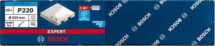 Produktbild Bosch Professional Zubehör EXPERT M480 Schleifnetz für Trockenbauschleifer, 225 mm, G 220, 25-tlg. (220)