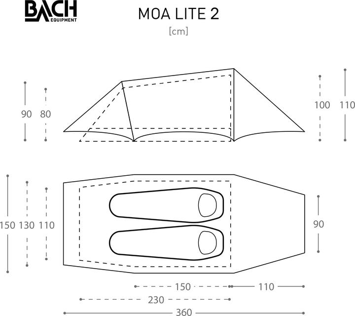 Produktbild Bach Moa 2 Lite (Tunnelzelt, 1.80 kg, 2 Personen)