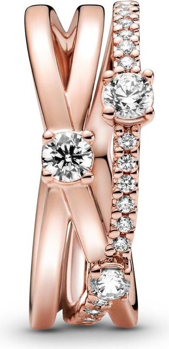 Immagine prodotto Pandora Anello a tripla fascia scintillante rosa (54, 925 Argento)