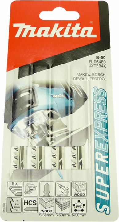 Actual product image Makita Jigsaw Blade B-50 Wood 5pcs