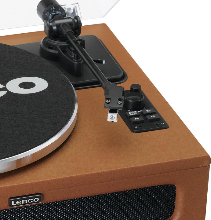 Productafbeelding Lenco LS-430BN Houten kast w. imitatieleer (Handmatig)