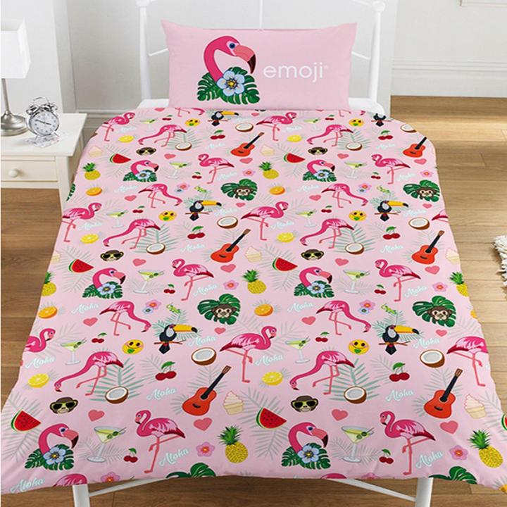 Produktbild Emoji Bettwäsche Reversible Flamingo