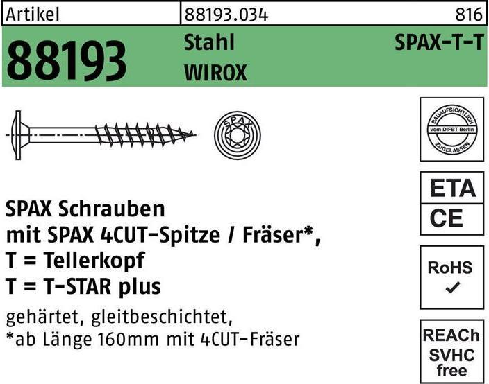Produktbild Spax Holzbauschrauben (50 Schrauben pro Stück)