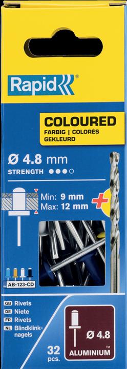 Produktbild Rapid Farbige Blindniete Ø 4,8 x 12 mm