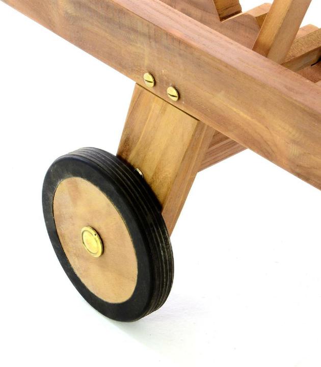 Actual product image VCM Sonnenliege Gartenliege Liegestuhl Teakholz klappbar behandelt (200 cm)
