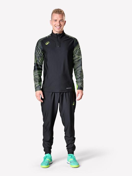 Image du produit Kipsta Sweat De Football Adulte 1/2 Zip Viralto Wave Noir, Jaune Fluo (S)