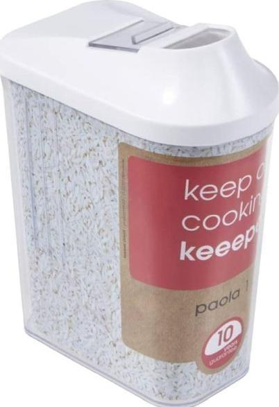 Productafbeelding keeeper Voorraadpot Bulk Container 1 l 11x6,5x19cm wit (1 l)