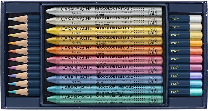 Caran d'Ache Cosmic Blue Édition spéciale multiproduits (Couleurs métalliques, 20 x)