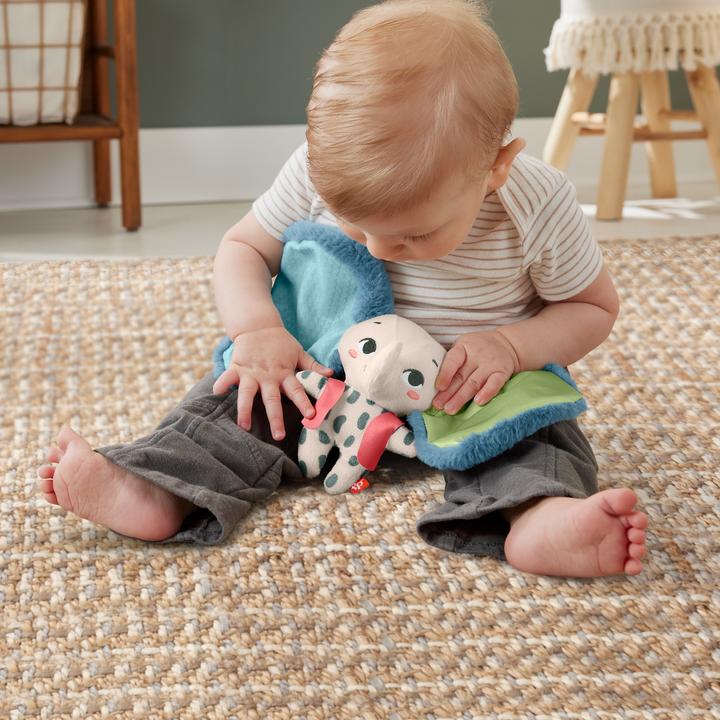 Produktbild Fisher-Price Planet Friends Riesenohr Elefant sensorisches Spielzeug für Neugeborene, Plüsch-Elefant für Neugebor (18.40 cm)