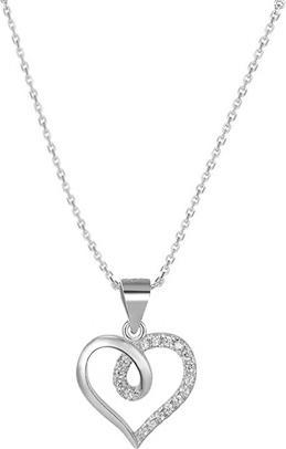 Beneto Silver necklace with heart AGS495 / 47 (L)