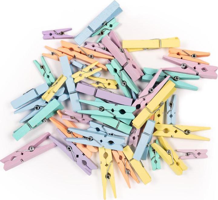 Actual product image Folia Wooden clips pastel
