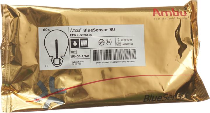 Ambu BLUE SENSOR EKG Elekt SU Bananensteck 60 Stk