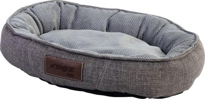 Rogz Podz Lounge Ovale avec bord gris pour chiens (1 pc) (Chien)