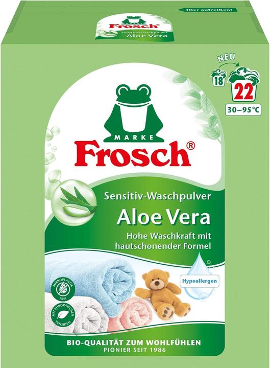 Frosch Aloe Vera Sensitiv (22 Cycles de lavage, Lessive en poudre)