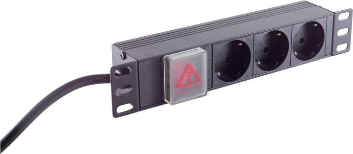 Produktbild Shiverpeaks S/CONN maximum connectivity 25,40cm (10"") Steckdosenleiste 3-fach, 1HE, schwarz (3 x, CEE 7/3, 2 m)
