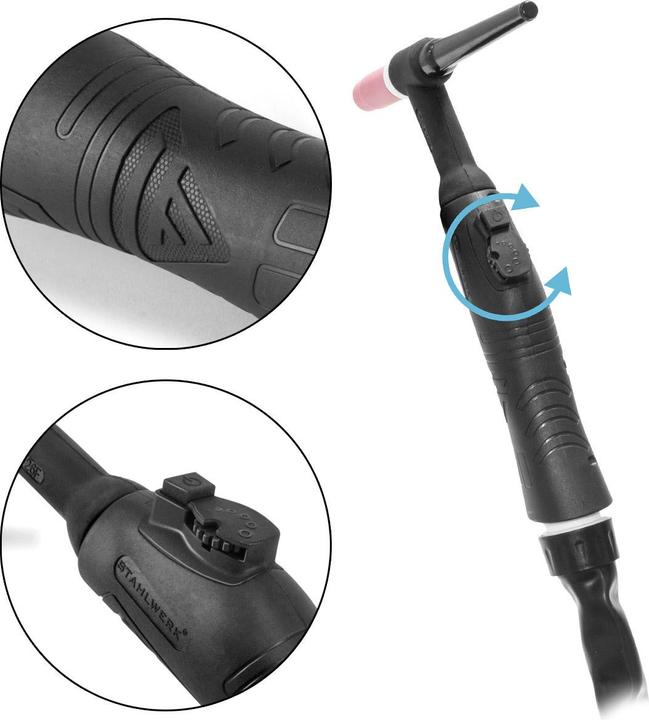 Produktbild Stahlwerk Schweissbrenner WP-26 FR WIG mit 5 Meter Schlauchpaket bis 200 A