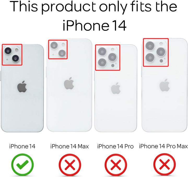 Actual product image Nalia Clear Transparent Hybrid Envelope (Apple iPhone 14)