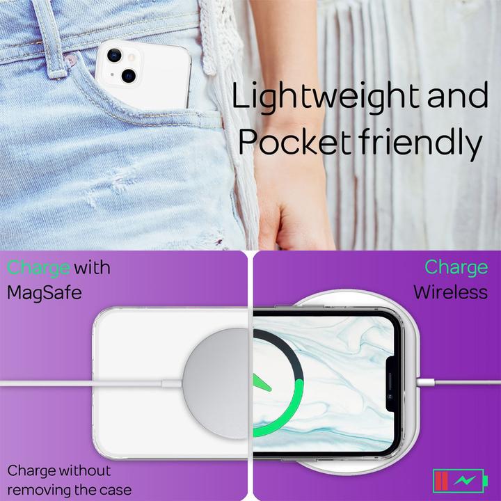 Actual product image Nalia Clear Transparent Hybrid Envelope (Apple iPhone 14)