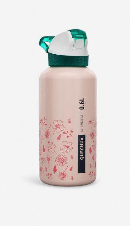 Quechua Drinking bottle 0.6 l quick-release drinking straw aluminium - 900 (0.60 l)