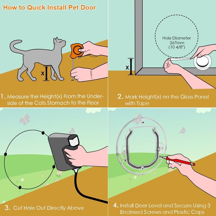 Produktbild Topincn Katzenklappe (Magnetische Katzenklappe)