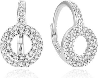 Beneto Fine silver earrings with zircons AGUC1761 (L)