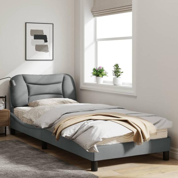 Produktbild VidaXL Bettgestell mit LED Stoff (90 x 190 cm)