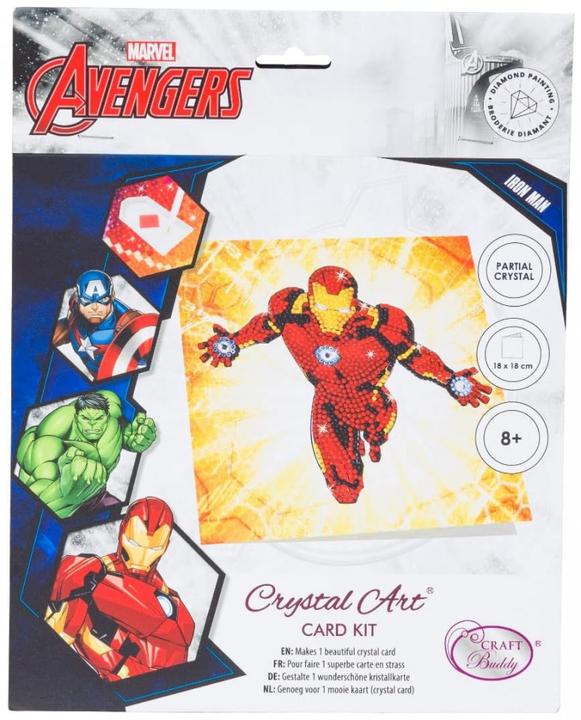 Actual product image Craft Buddy Ironman, card 18x18cm Crystal Art