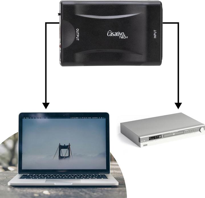 Actual product image Casativo Scart to HDMI converter / adapter, 720p / 1080p incl. Scart cable (Camera Converter)