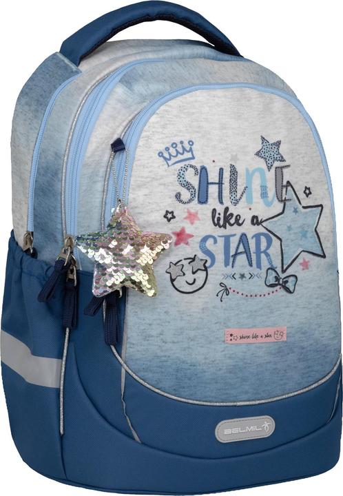 Actual product image Belmil Leisure Plus Schulrucksack mit Brustgurt "Shine like a Star Jean (19 l)