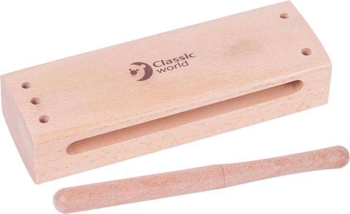 Produktbild Classic World Holzblocktrommel mit Schlägel (Perkussionsinstrument)