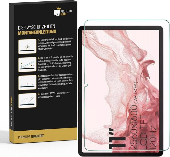 Produktbild Protectorking 2x Premium Displayschutzfolie 3D KLAR (2 Stück, Galaxy Tab S8)