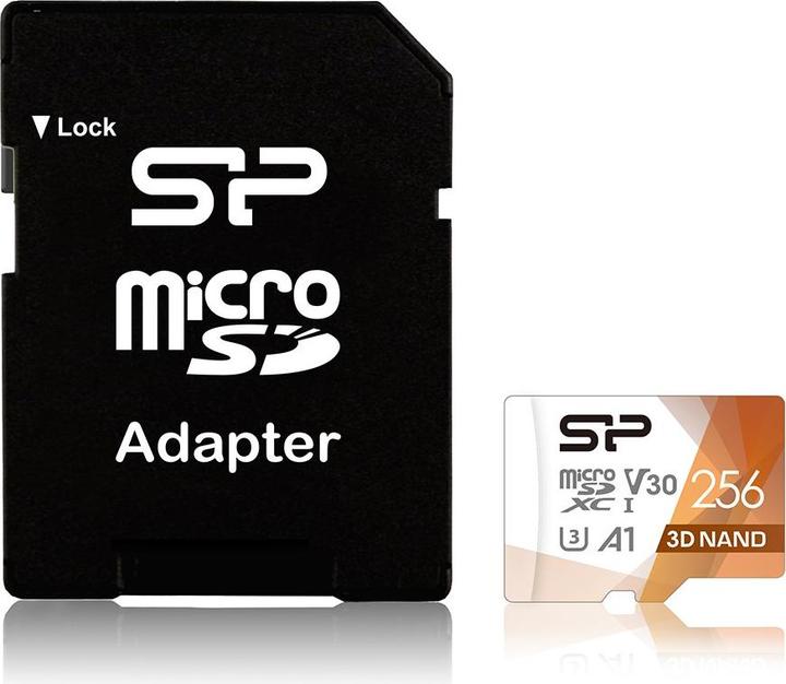 Actual product image Silicon Power Superior Pro (256 GB, microSDXC, U3, UHS-I)