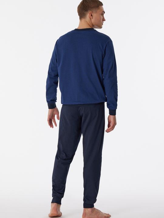 Produktbild Schiesser langer Herren Pyjama / Schlafanzug mit Rundhals-Ausschnitt (S)