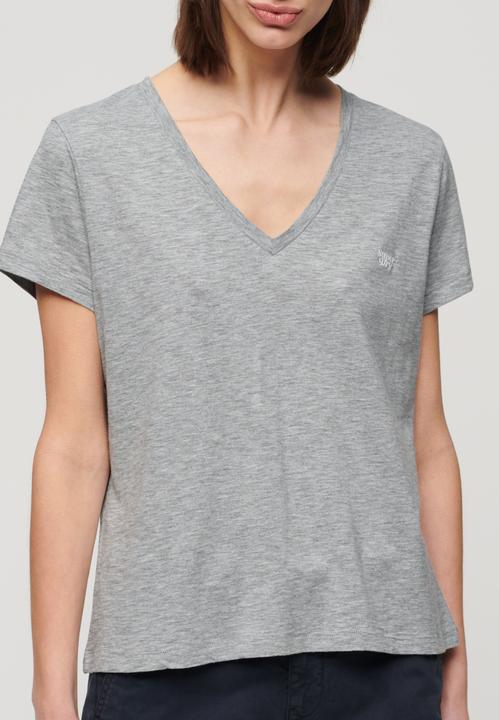 Immagine prodotto Superdry Strukturiertes T-Shirt mit V-Ausschnitt und Stickerei (10)