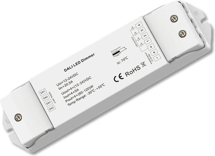 Immagine prodotto Isoled DALI DT6 4 indirizzi dimmer PWM, 4 canali, 12-24V DC 4x5A