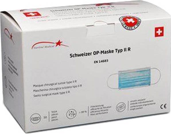 Produktbild Starline Medical Schweizer OP-Maske Typ llR (Schutzklasse I, 1 x)