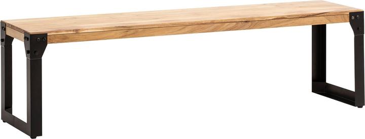 Produktbild FineBuy Esszimmerbank Sitzbank Akazie Massivholz Essbank Industrial Holzbank (140 cm)