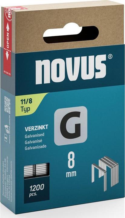 Image du produit Novus Agrafes à fil plat G 11 8mm 1200 pcs.