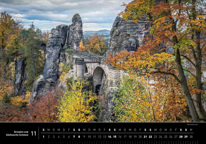 Produktbild Dresden und Sächsische Schweiz Premiumkalender 2026 (50 x 35 cm, Harter Einband, Deutsch)