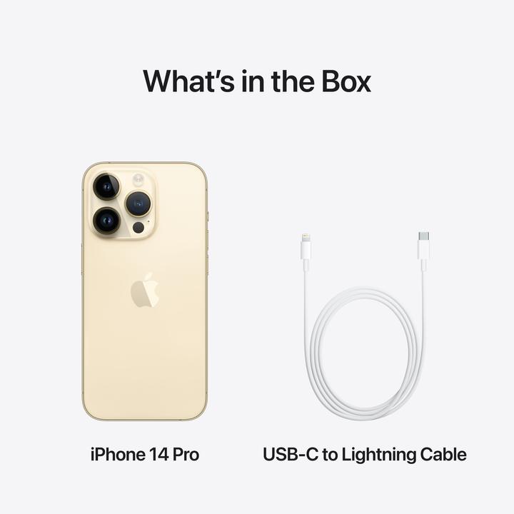 Produktbild Apple iPhone 14 Pro (256 GB, Gold, 6.10", SIM + eSIM, 48 Mpx, 5G)